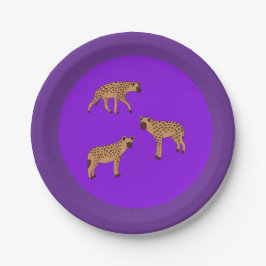 Plato De Papel Spotted Hyenas