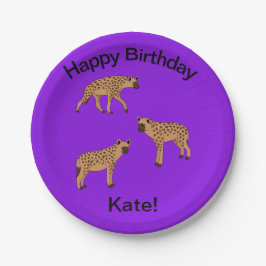 Plato De Papel Spotted Hyenas