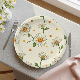 Plato De Papel  Spring Daisy Picnic Party Paper Plates