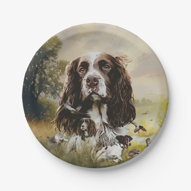 Plato De Papel Springer Spaniel (Anverso)