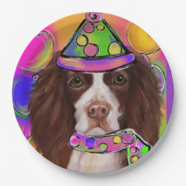 Plato De Papel Springer Spaniel Inglés            