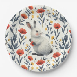 Plato De Papel Springtime Bunny