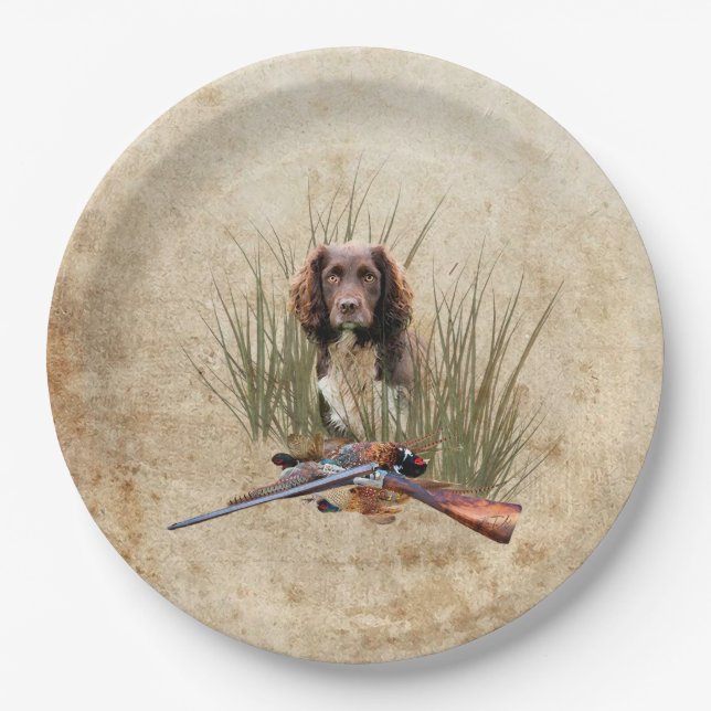 Plato De Papel Sprocker Spaniel Teapot Gift Box Cerámica Tile Gla (Anverso)
