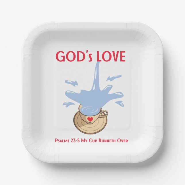 Plato De Papel Square Paper Plate set with scripture  (Anverso)