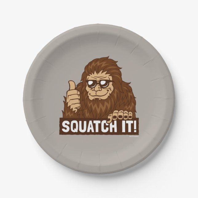 Plato De Papel Squatch (Anverso)