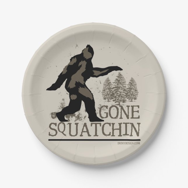 Plato De Papel Squatchin ido (Anverso)