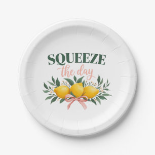 Plato De Papel Squeeze The Day Vintage Lemon Cita