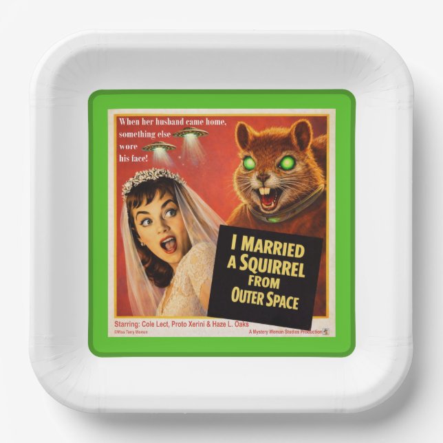 Plato De Papel Squirrel from Outer Space (Anverso)