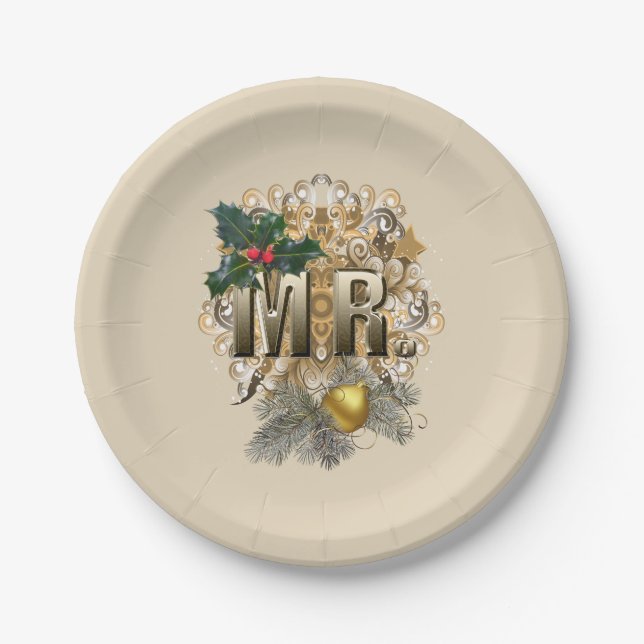 Plato De Papel SR.First Christmas (Anverso)
