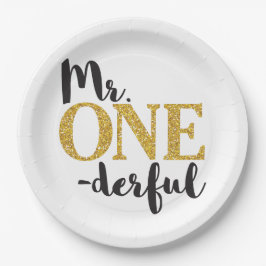 Plato De Papel Sr. ONEmaravillosas placas de papel 9"