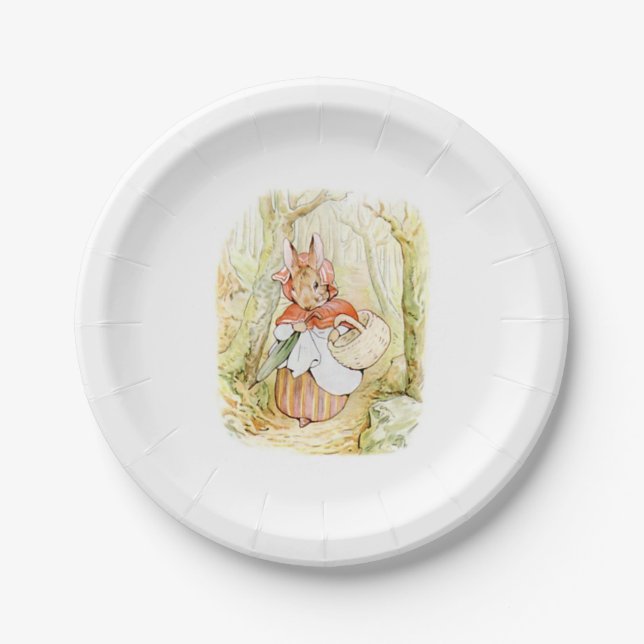 Plato De Papel Sra. Rabbit (Caperucita Roja) (B Potter) (Anverso)