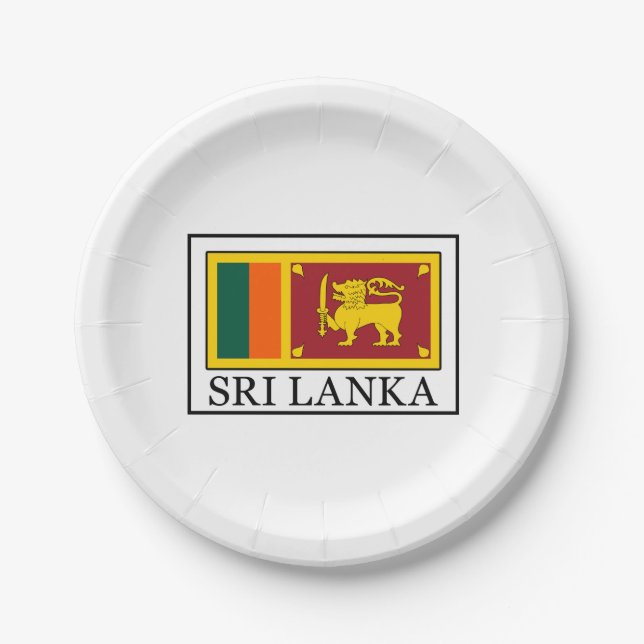 Plato De Papel Sri Lanka (Anverso)