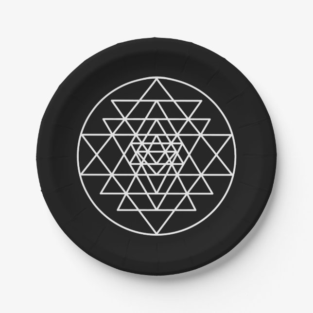 Plato De Papel Sri Yantra (Anverso)