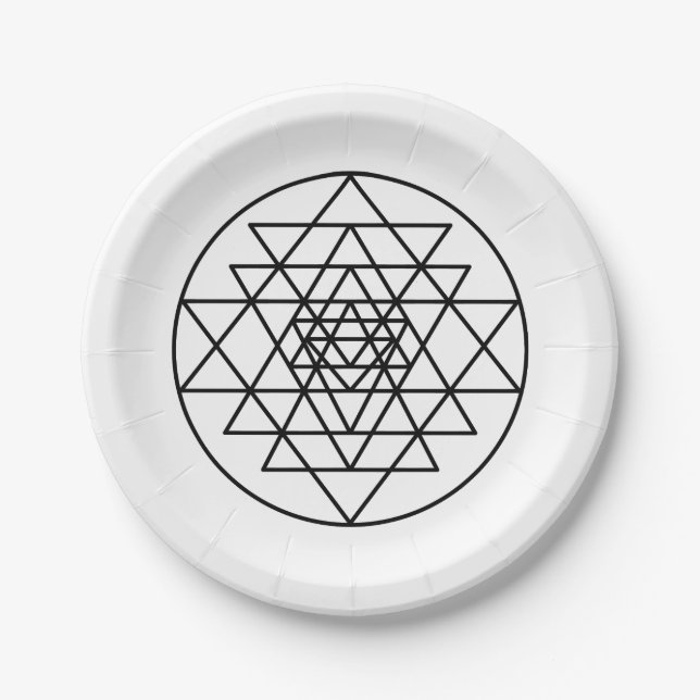 Plato De Papel Sri Yantra (Anverso)
