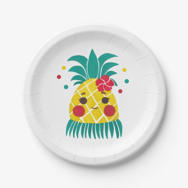 Plato De Papel Srta. Hawaiian Pineapple (Anverso)