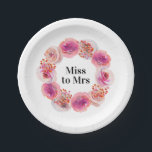 Plato De Papel Srta. Pink Floral Bachelorette Bridal Shower<br><div class="desc">¿Está planeando una fiesta de soltera o una ducha de novia inolvidable? ¡Aquí lo encontrarás! Las planchas de papel de ducha de novia floral de Miss a Sra. Pink Floral son la elección perfecta para su celebración. Estas placas de papel de alta calidad cuentan con un impresionante diseño floral rosado,...</div>