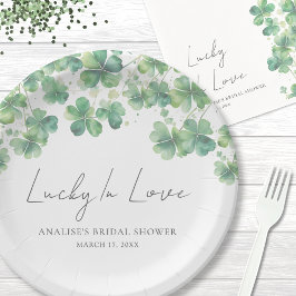 Plato De Papel St. Patrick's Day Lucky In Love Bridal Shower