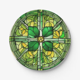 Plato De Papel St Patricks Day Shamrock