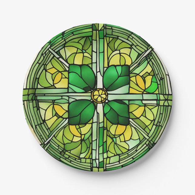 Plato De Papel St Patricks Day Shamrock (Anverso)