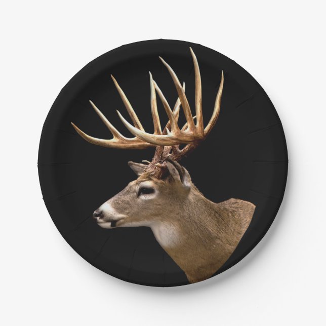 Plato De Papel Stag Buck Deer Dinner Plate (Anverso)