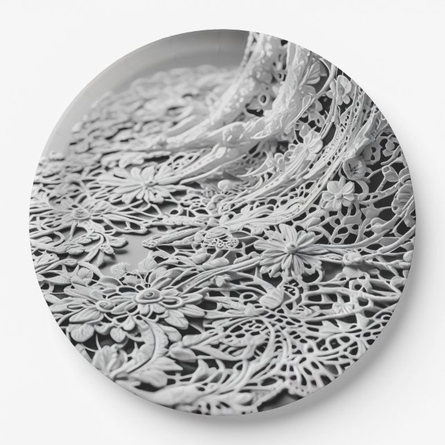 Plato De Papel Standard Paper Dinner Plate for Wedding (Anverso)