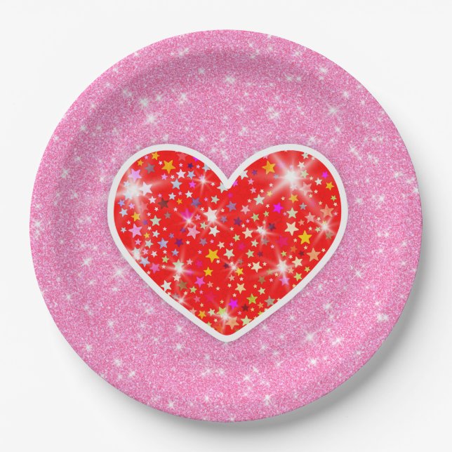 Plato De Papel Star Heart (Anverso)
