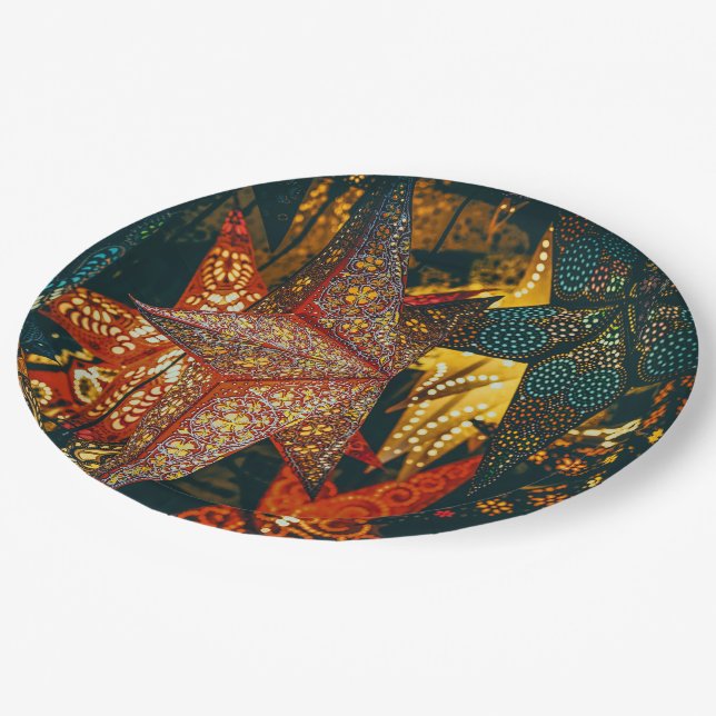 Plato De Papel Star Lanterns (Angular)