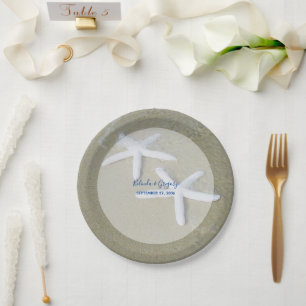 Plato De Papel Starfish Beach Wedding