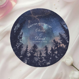 Plato De Papel Starry Night Forest Boda