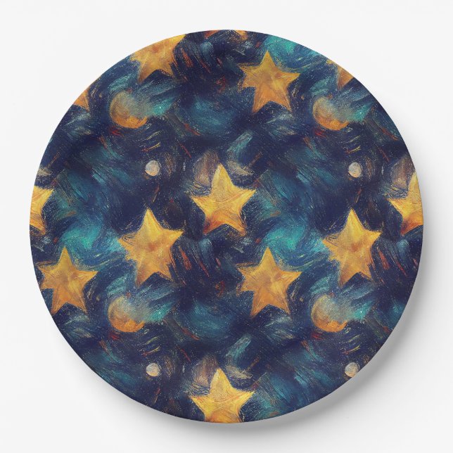Plato De Papel Starry Sky (Anverso)