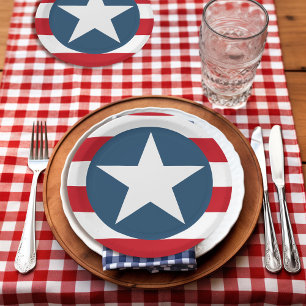 Plato De Papel Stars and Stripes Estados Unidos