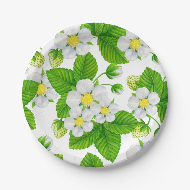 Plato De Papel Starwberry Garden 2 (Anverso)