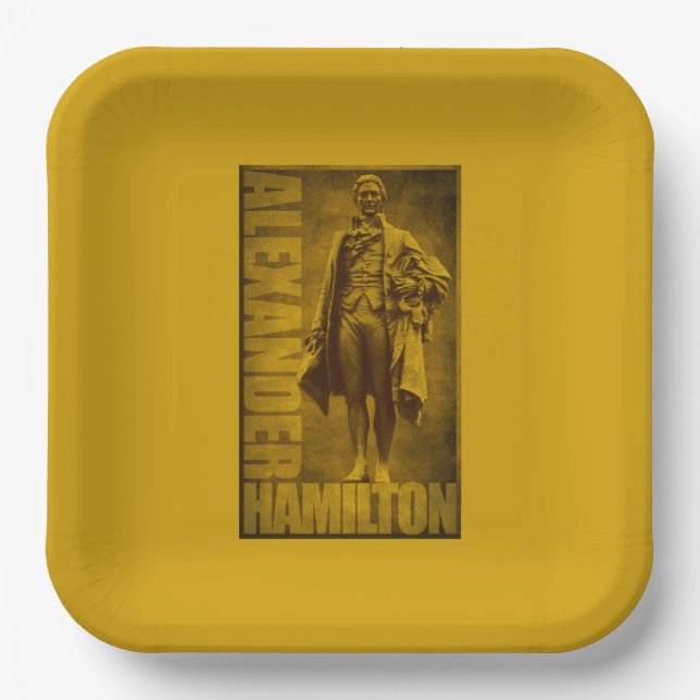 Plato De Papel Statuesque Alexander Hamilton  (Anverso)