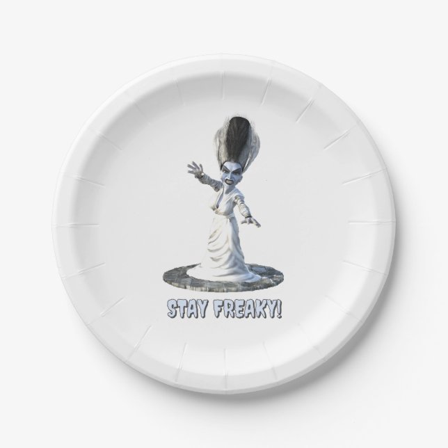 Plato De Papel Stay Freaky! Bride of Frankenstein (Anverso)