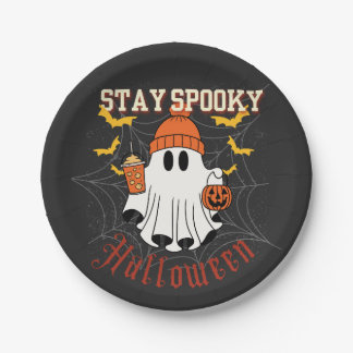 Plato De Papel Stay Spooky Ghost Halloween 