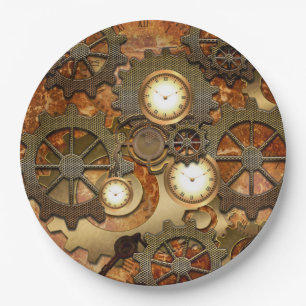 Plato De Papel Steampunk