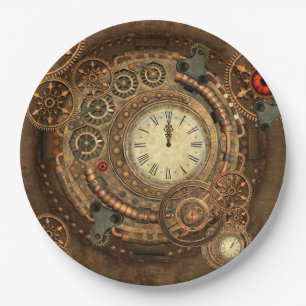 Plato De Papel Steampunk, mecanismo maravilloso