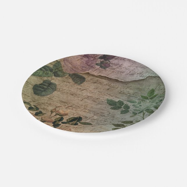 Plato De Papel Steampunk Torn Rosa | Efemera con problemas de cos (Angular)