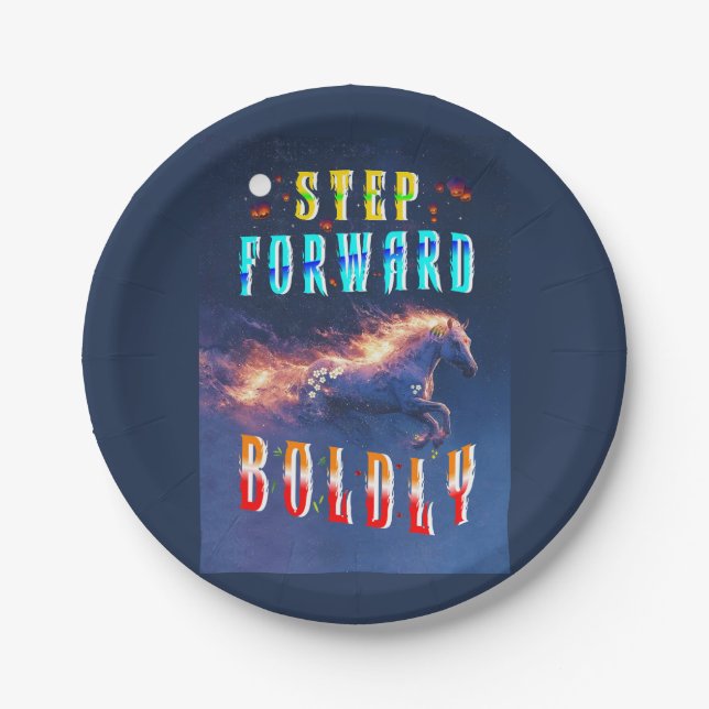 Plato De Papel Step Forward Boldly (Anverso)