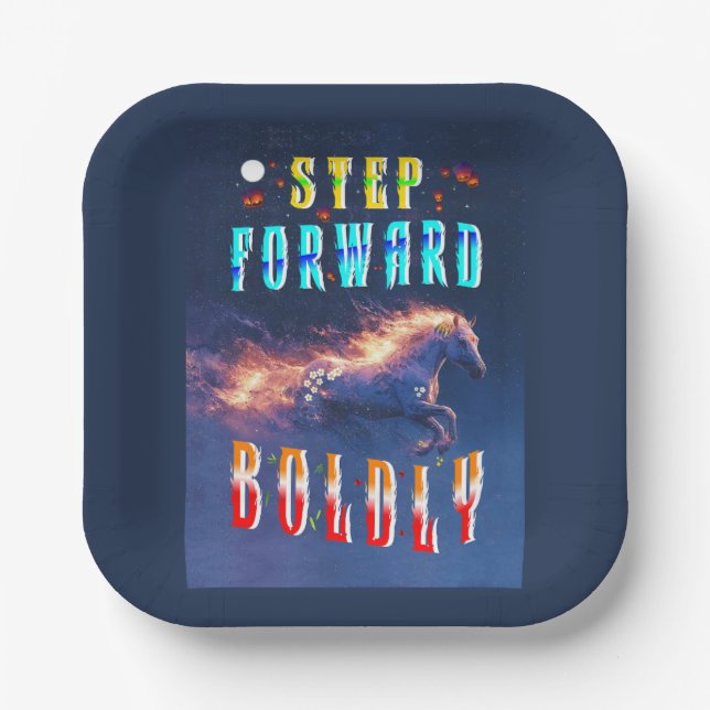 Plato De Papel Step Forward Boldly (Anverso)