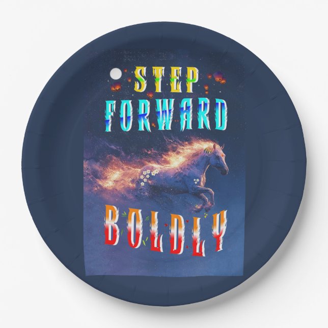 Plato De Papel Step Forward Boldly (Anverso)