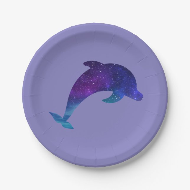 Plato De Papel Sterne Galaxis Delphin Stars Galaxy Dolphin (Anverso)