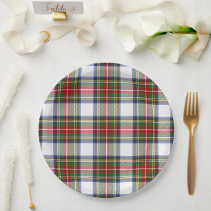 Plato De Papel Stewart Royal Dress Plaid Scottish Symmetry