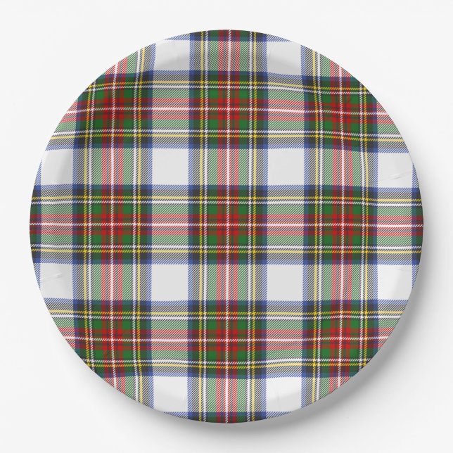 Plato De Papel Stewart Royal Dress Plaid Scottish Symmetry (Anverso)