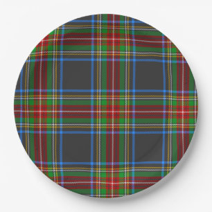 Plato De Papel Stewart Stuart Black Clan Tartan Plaid
