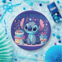 Plato De Papel Stitch Party