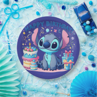 Plato De Papel Stitch Party