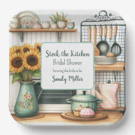 Plato De Papel Stock The Kitchen Bridal Shower Paper Plate