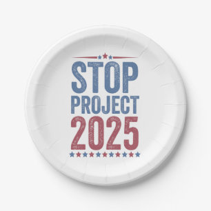 Plato De Papel Stop Project 2025 Patrocinio estadounidense Trump