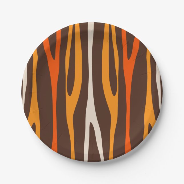 Plato De Papel Strange Forest Minimal Modern Resumen Patrón (Anverso)